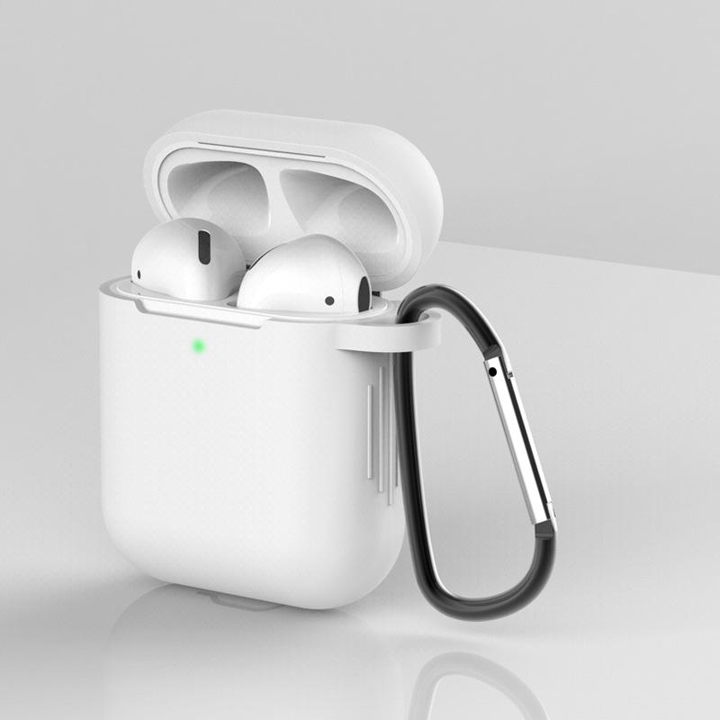 Сплошной цветной силиконовый мягкий чехол для Airpods 1/2, жидкий силиконовый беспроводной Bluetooth-наушник, защитный чехол для Airpods 2