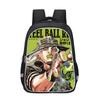JoJos Bizarre Adventure Kids School Backpack Cartoon Anime Bag Boys Girls 3-4 Grade Lightweight Ergonomic Oxford Fabric