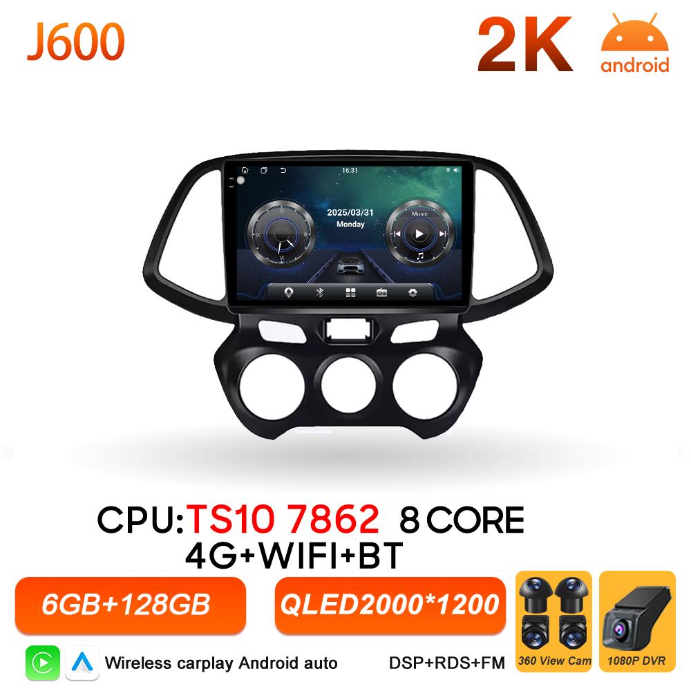 Car Radio Autoradio Carplay Android For Hyundai Santro Atos 2018 2019 GPS Navigation Video Multimedia Player Touch Screen Wifi