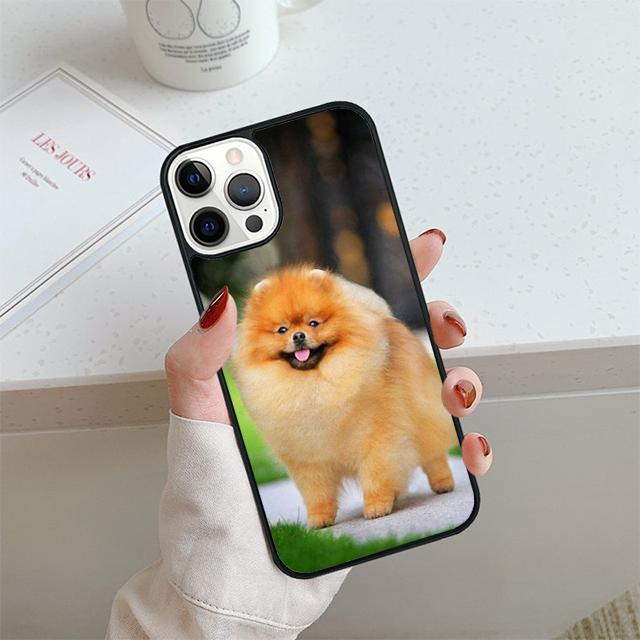 Cute Pomeranian Dog Phone Case For iPhone 17 Air 13 12 14 15 16 Cover For Apple 14 15 16 Pro Max Plus Coque