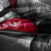 3pcs Couple Bedding Kiss Sketch Crimson Lips Kissing Guest Room Duvet Cover Set (1pc* Duvet Cover + 2pcs Pillowcase)