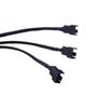 10Pcs 1 To 3 Way Splitter Cable Sleeved 4 Pin PWM Fan Connector Extension Cables
