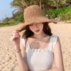 Женская соломенная шляпа-ведро DJ Raffia Hat Летняя соломенная шляпа для отдыха