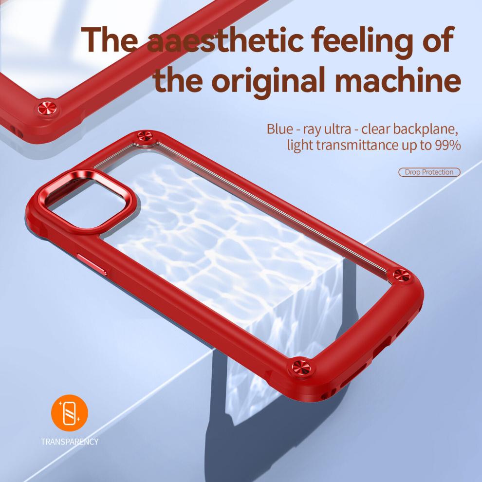 (Red) Simple Phone Case For Phone case with Wireless Charging