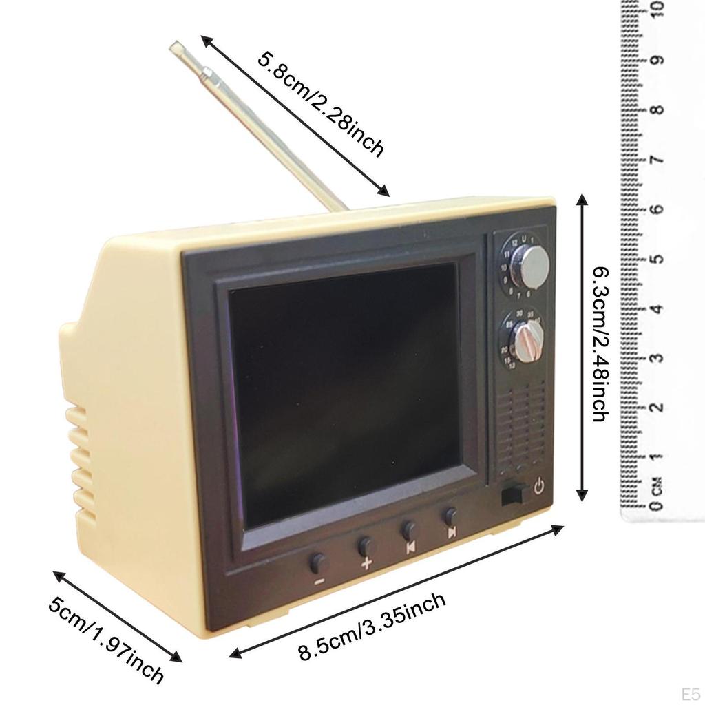 Dollhouse TV Mini Television Set 1/12 Miniature Furniture Can Play Video Gift Tiny