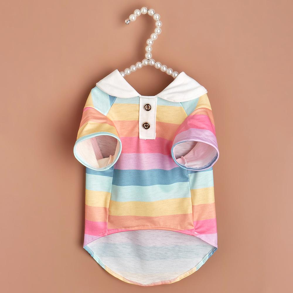 Спортивная полосатая рубашка-поло для щенков, весна-осень, одежда для домашних животных, для маленьких собак, шнауцеров, мальтийских болонок, бишонов, свитеров, mascotas, одежда