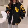 Large Women's Clothing Women's Autumn and Winter Casual Color Matching Jacket Warm and Versatile Student Baseball Jacket Women's Jacket