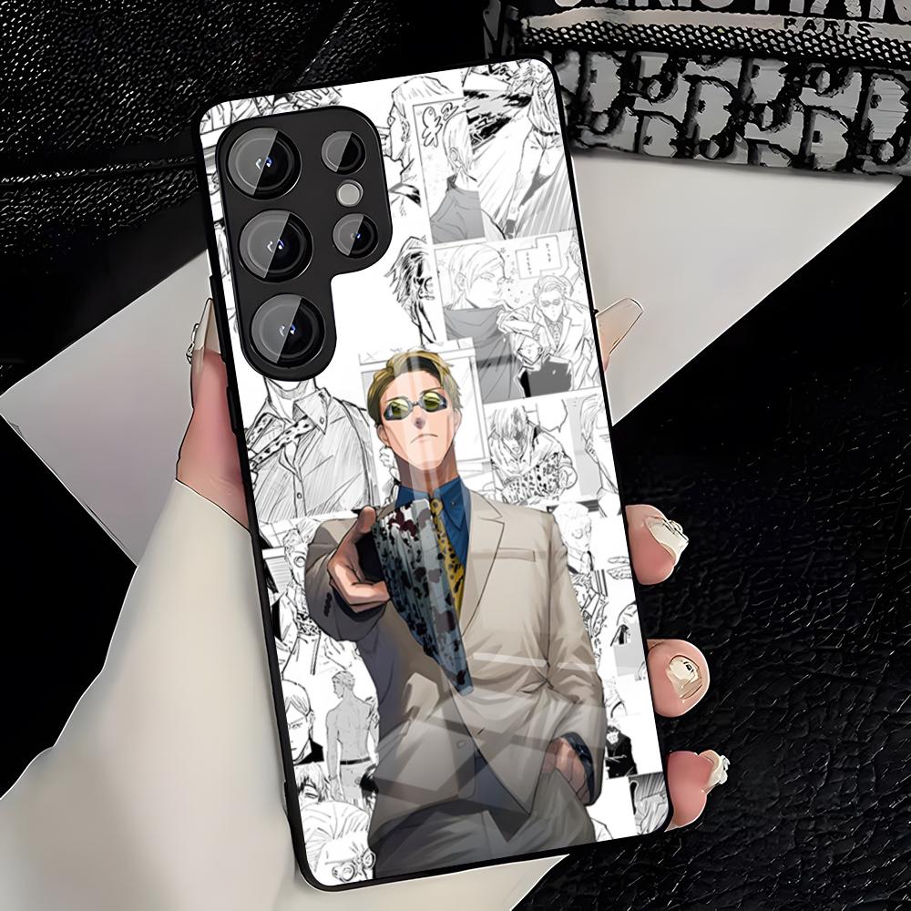 Чехол для телефона Kento Nanami Jujutsu Kaisen для Samsung A25 A13 A33 5G A54 A36 A35 A56 A52 A14 Ударопрочный стеклянный чехол