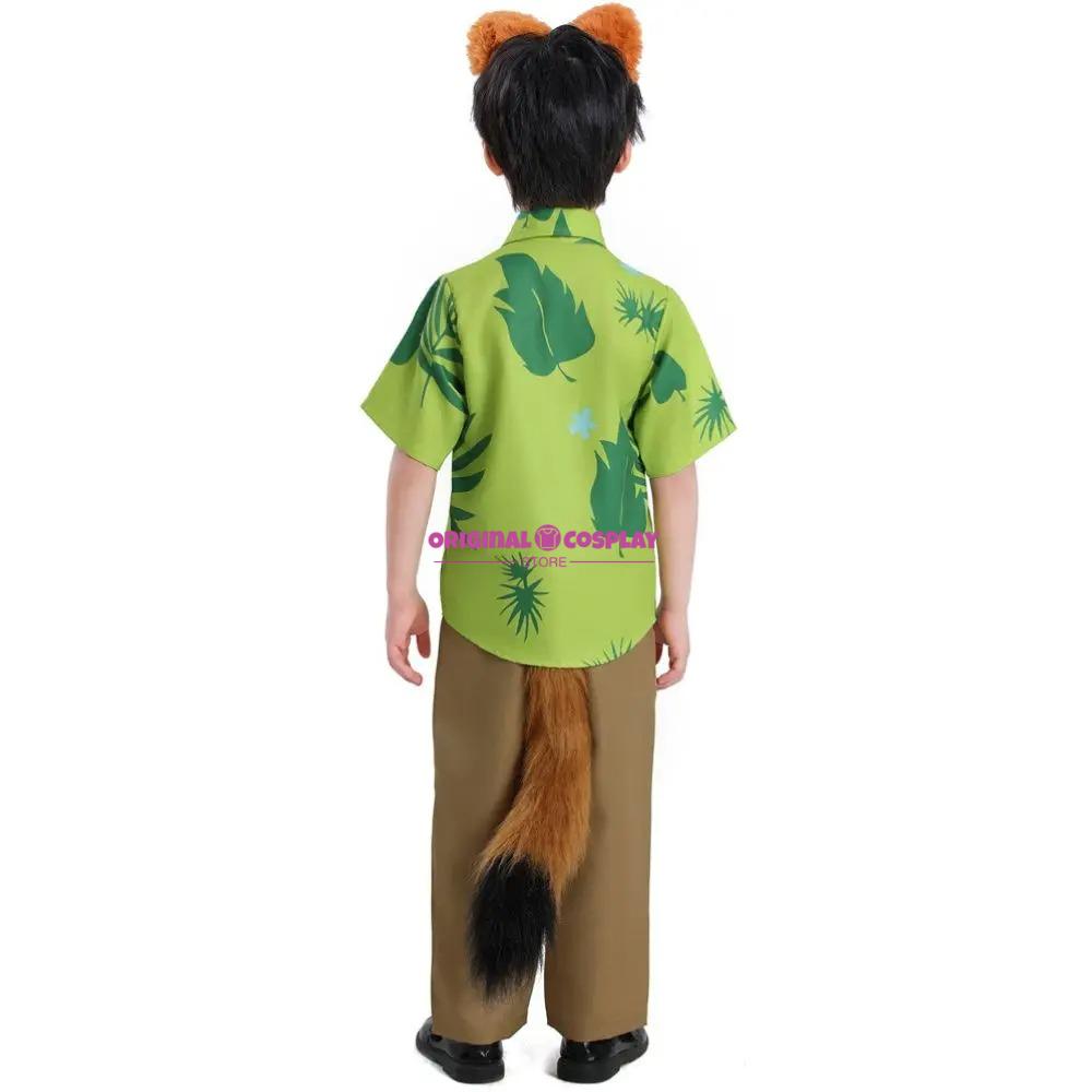 Zootopia Nick Fox Cosplay Costume Disguise for Boy Clothing Stage Performace Outfits Roleplay Carnival Halloween Party Suit