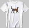 Funny Cat Short Sleeve White-Black Men's / Women's T-Shirt K287