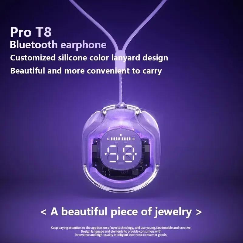 T8 TWS беспроводная Bluetooth-гарнитура, наушники-вкладыши, прозрачные наушники с электронным шумоподавлением, светодиодный цифровой дисплей, стереозвук, наушники для Xiaomi