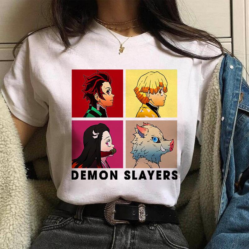 Nezuko Demon Slayer Anime T Shirt Comics Japanese Graphic Printed Cartoon Streetwear Top Oversized Tee Female/Man T-Shirt