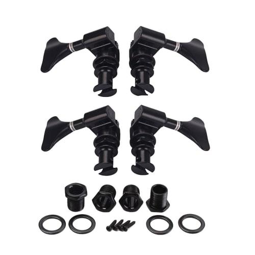 Black 2R2L Ukulele Tuning Pegs Machine Heads Replacement for Ukulele Guitar
