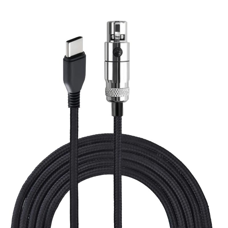 Плетеный нейлоновый USB C на 3-контактный XLR Кабель-замена для наушников Q701/K712/K702/K240/K240 II/K141/K17 С защитой от запутывания
