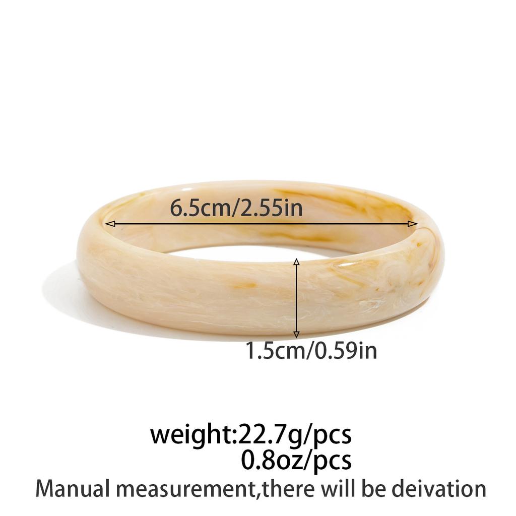 DIEZI 8 Style New Bohemian Beige White Acrylic Resin Bangles Exaggeration Fashion Geometric Wide Bangles Bracelets For Women Men