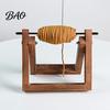 Craft Room Organization Accessories Wooden Crochet Yarn Holder, Rotatable Portable Organizer Rack, Stable Holder for Knitting Mortise And Tenon Frame