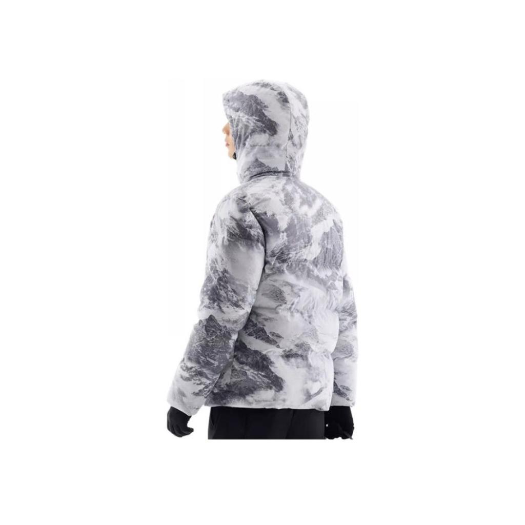 Anta Пуховик с капюшоном и молнией, с длинным рукавом, мужская верхняя одежда, чисто-белый 952347902-1