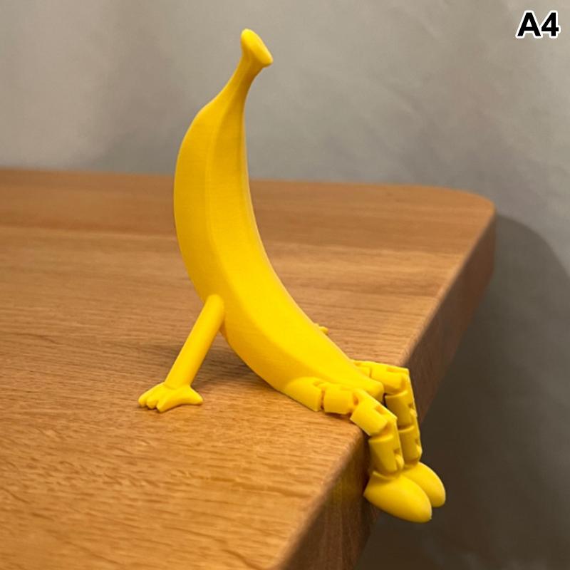 1 шт. 3D-печатные фигурки фруктов и овощей с подвижными суставами, дизайн лимона и банана, украшения для стола, декор для дома