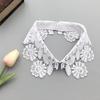 Lace Fake Collar Tie Women White Hollow Detachable Collar Lapel Shirt Blouse Top False Collar Woman Necklace Clothes Accessory