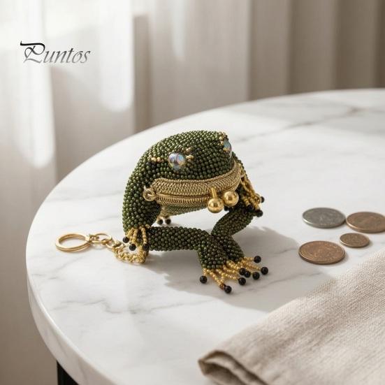 Милый брелок в форме животного, лягушка, кошелек для монет, DIY-набор, жаба из бусин, поделка, мини-кошелек-кошелек на защелке, ручная работа для женщин, девочек, набор для рукоделия
