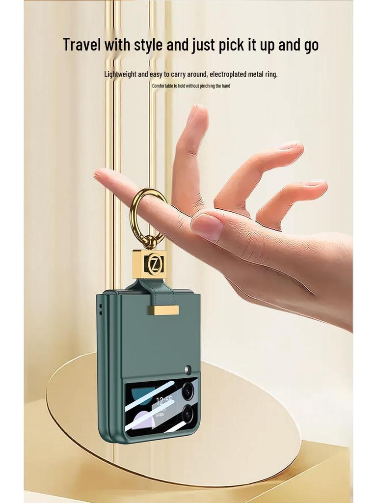 Защитный чехол Samsung Flip4, совместимый с трансграничным использованием, матовый, жесткий, с кольцом-застежкой Z