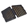 13-Piece Yellow Jute Drill Bit Set: 1.5-6.5mm Straight Shank in Plastic Box