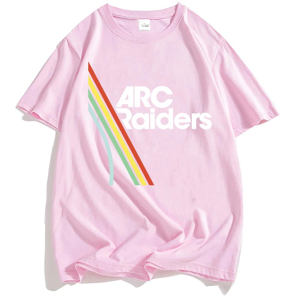 Unisex Clothing Hot Game ARC Raiders Rainbow Print Tshirt Cotton Short Sleeve Loose Male Tshirts Unisex Streetwear Graphic T Shirt