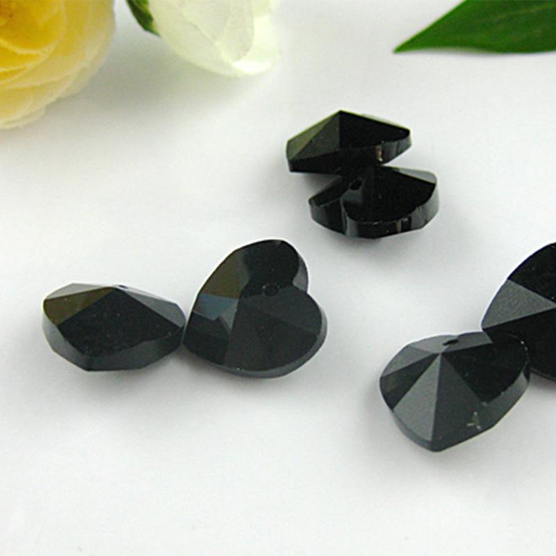 Аксессуары Подвески Изготовление ювелирных изделий Разноцветные стеклянные подвески Свободные разделительные бусины Craft DIY 10 шт 14 мм Кристалл Сердце