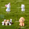 Cute Mini Resin Dog Dolls 12 Style Handicraft Ornaments Ideal For Micro Landscape Decor