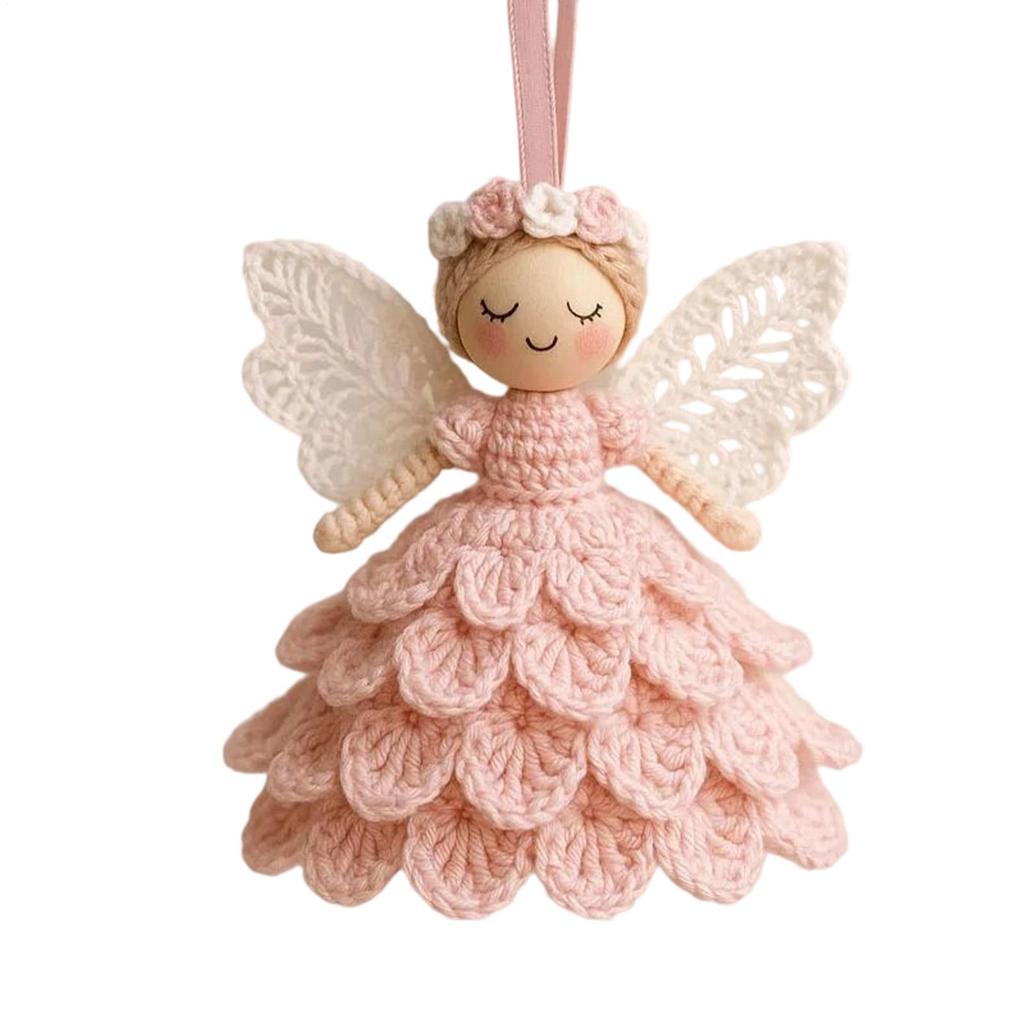 DIY Angel Hanging Decoration Crochet Set With Yarn For Beginners Crochet Handmade Set Christmas Tree Hanging Decoration