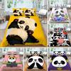 Panda Bedding Set for Kids Boys Girls Cute Cartoon Giant Panda Duvet Cover Set KingQueen Size Yellow Soft Polyester Quilt Cover