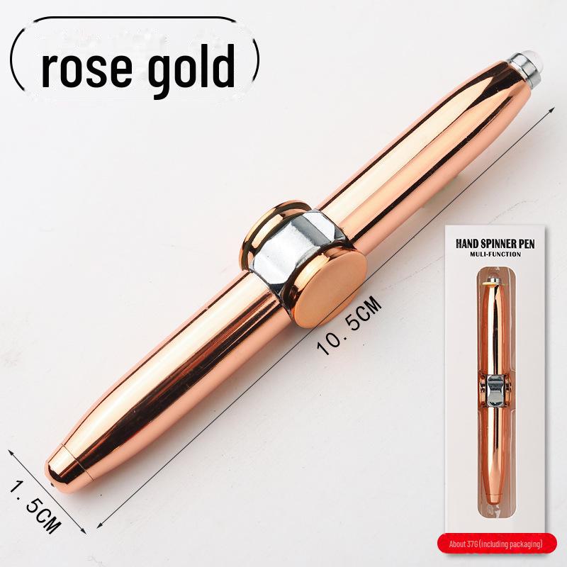 Шариковая ручка с вращающимся светящимся декомпрессионным металлическим гироскопом