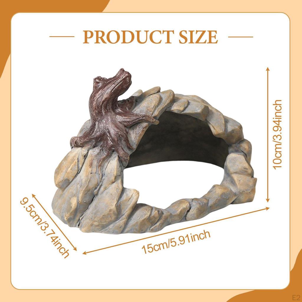 Reptile Hideout Cave Terrarium Decoration Landscape Versatile Supplies Fashion Resin Rock Hide