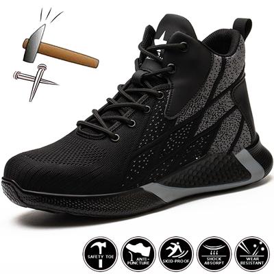 Рабочие ботинки, защитные ботинки со стальным носком, мужская и женская рабочая обувь, кроссовки, легкая защитная обувь с защитой от проколов, мужские неразрушимые ботинки