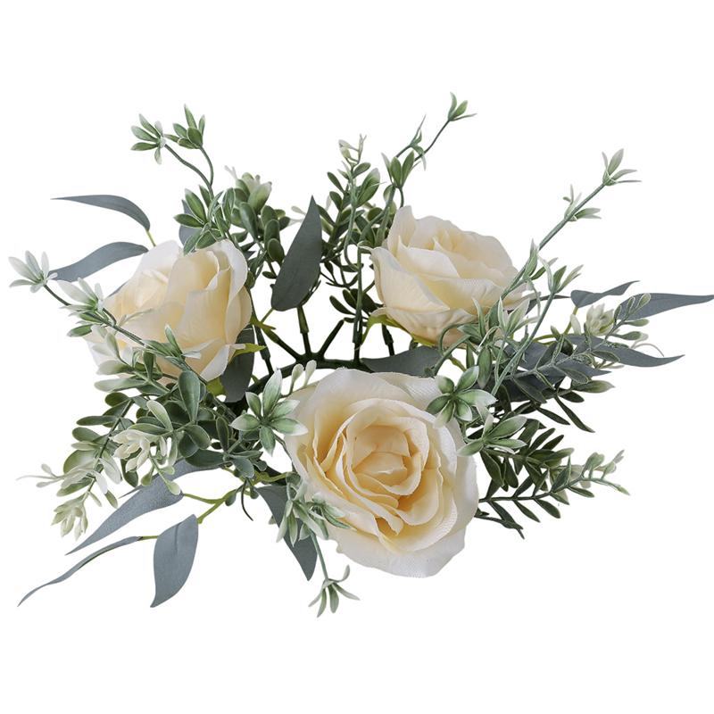 25см Сценическая Свеча Декорация на День Святого Валентина Вечеринка Мини Венок Благородный Домашний Декор Украшения для Стола Многоцветный