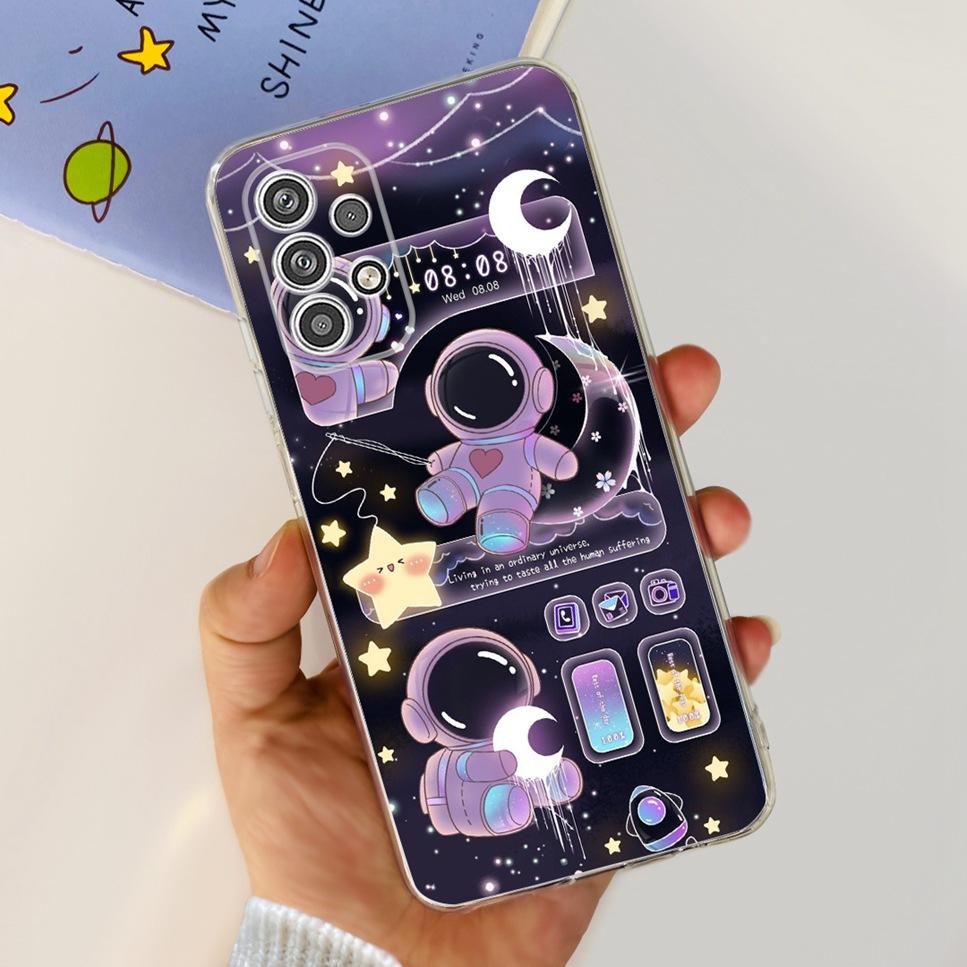 For Samsung Galaxy A23 5G A23 4G Case Cartoon Astronaut Cat Soft Silicone TPU Cover For Samsung A23 a23 6.6" Bumper Phone Case