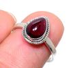 Кольцо из стерлингового серебра 925 пробы с натуральным гранатовым камнем ручной работы S.8 I4p37