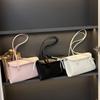 Einfarbige Schleifen-Rips-Schultertasche Freizeit-Damenhandtasche Große Kapazität Unterarmtasche Täglich