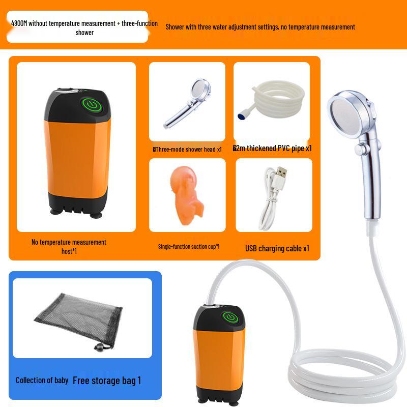 Портативный электрический душ для купания на открытом воздухе, строительных площадках, в общежитиях и сельских домах.