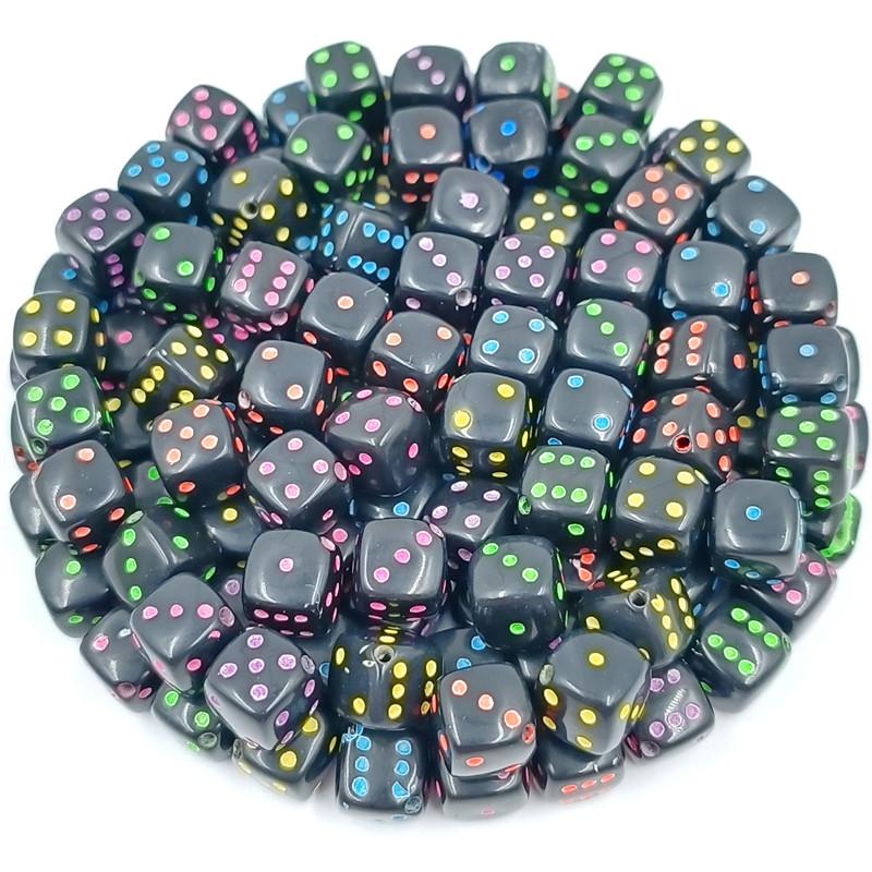 Квадратные бусины в форме кубиков, разноцветные точки для изготовления ювелирных изделий своими руками, подвески, акриловые бусины-разделители, 20 шт., 8 мм, браслет, ожерелье, аксессуары, бусины