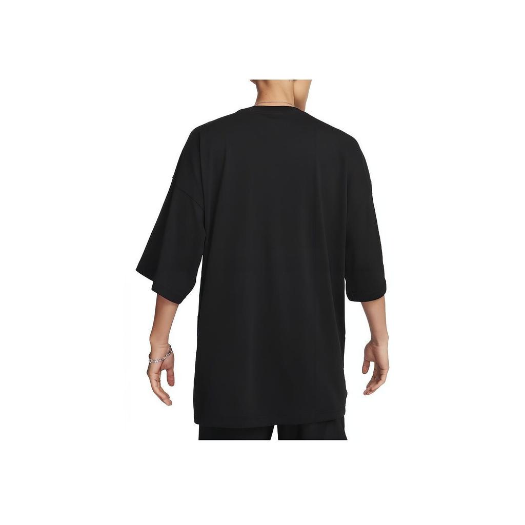 Nike Спортивная футболка с принтом букв, свободного кроя, с круглым вырезом и коротким рукавом, мужская, топы, черная FJ1089-010