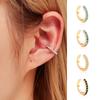 1PC Fashion Minimalism Rhinestone C Shape Ear Clip Women Earrings Jewelry