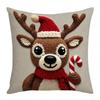 New 45x45cm Christmas Pillowcase Merry Christmas Sofa Cushion Cover Cartoon Santa Snowman Elk Pillow Case Home Bed Car Decor