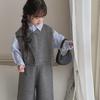 2025 Korean Style Kids' Two-Piece Set: Knitted Vest and Pants for Spring & Autumn