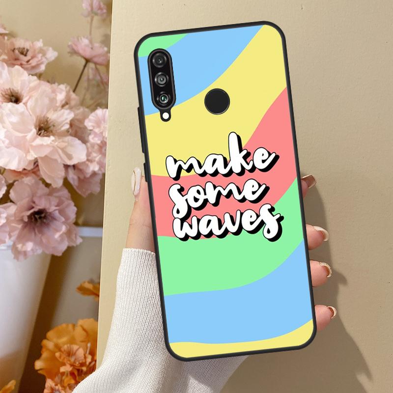 Летний коллаж 'Серф Пляжный Синий' Для Huawei Nova 12i 8i 11i 12s 9 10 SE Y60 Y70 Y90 Y72 Y73 Y61 Y91 P60 Pro P30 P40 Lite Чехол