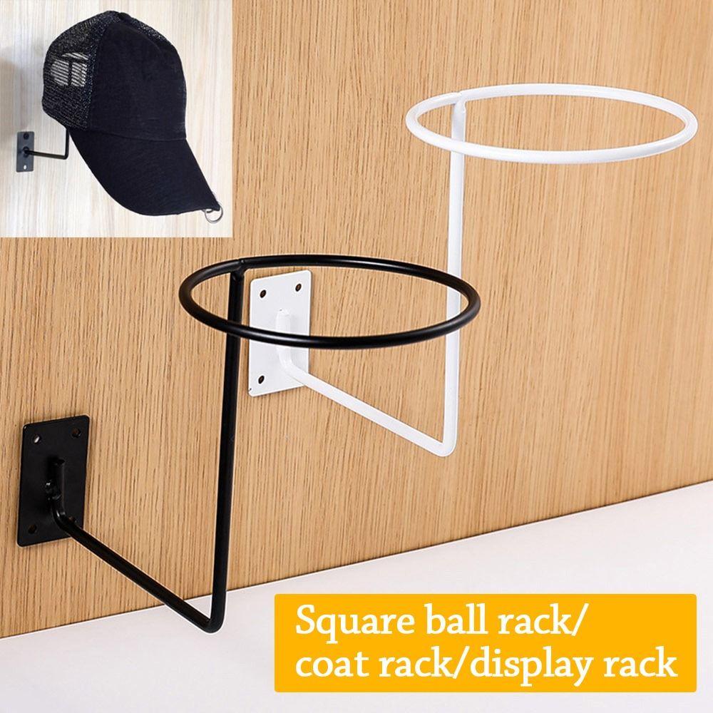 Wall-Mounted Helmet Hanger Display Rack Black White Storage Helmet Display Stand Storage Display