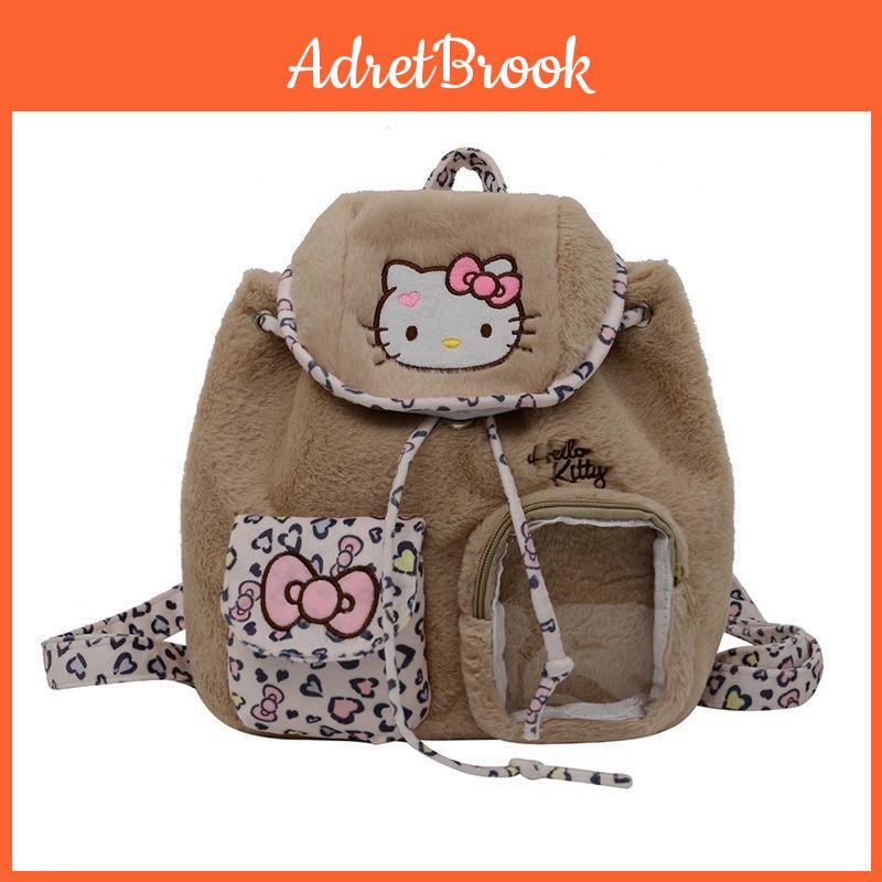 Cute Cartoon Cat Backpack Pu Material With Splicing Design For Daily Use