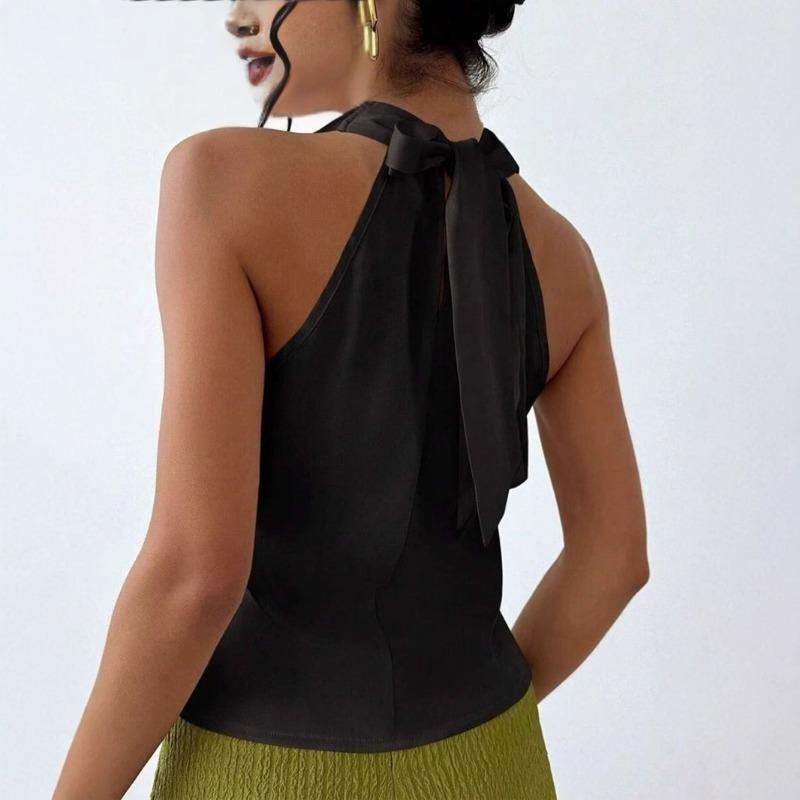 Женская летняя мода новый сексуальный топ без рукавов