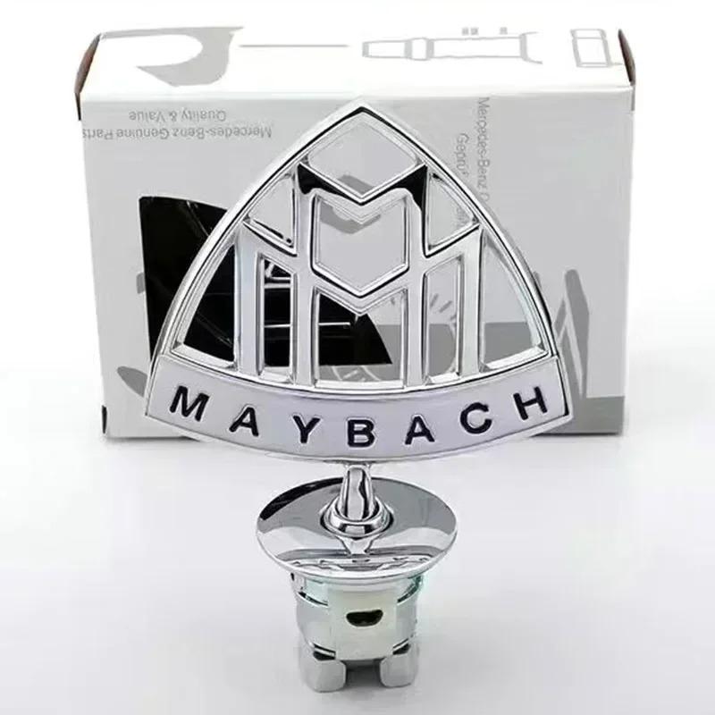 CEV5 3D Car Front Bonnet Hood Emblem Round Zinc Alloy Badge For Mercedes Benz C E S Class W204 W205 W212 W213 W211 W220 W222 W223