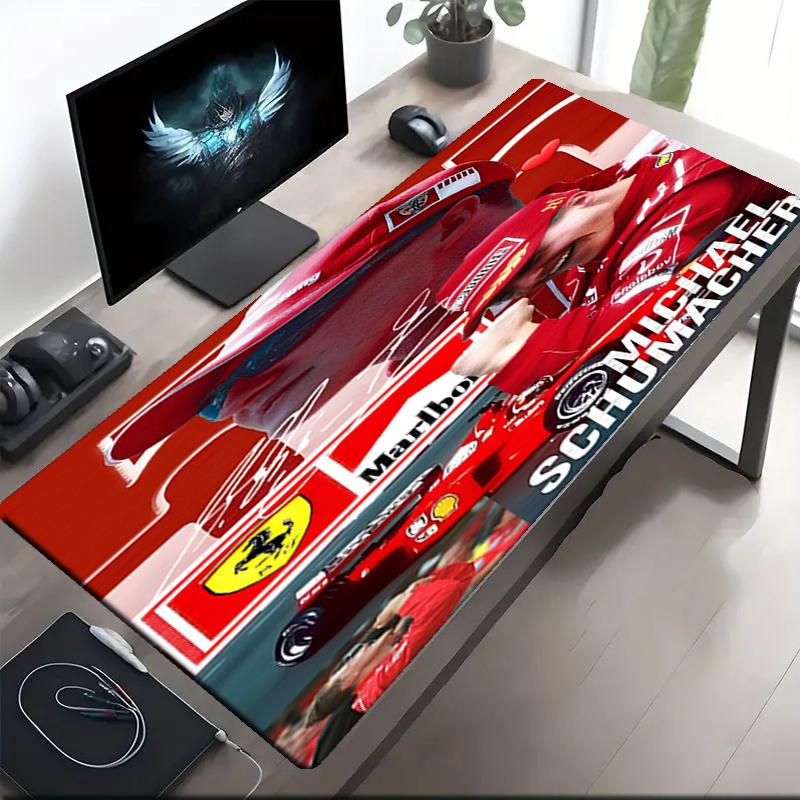 Michael Schumacher Theme Mouse Pad, Non Slip Rubber Base, Multifunctional Office & Home Decor, Perfect for Workspace Personalization.